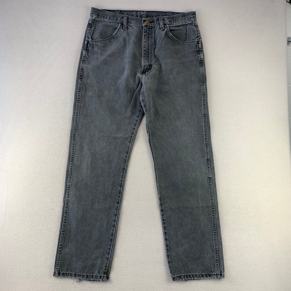 Rustler Jeans Men 36x30 Faded Black Denim Straight Leg Retro Biker Workwear Y2K